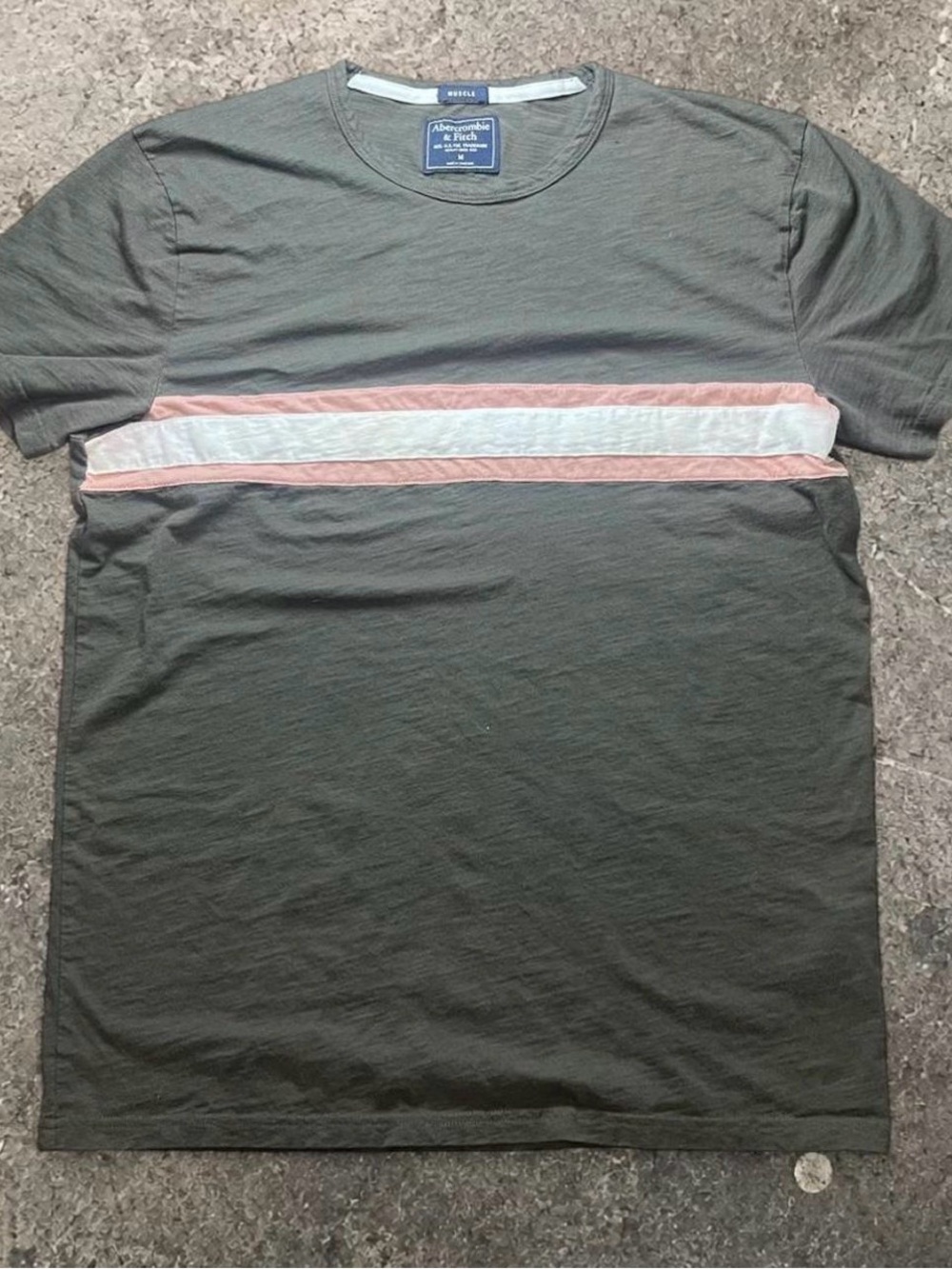 Vintage Y2K 2000s Abercrombie & Fitch Retro Color block Preppy T-Shirt Men’s M